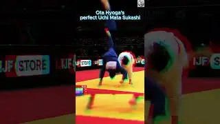 Feel the Technique: Ota Hyoga's Dynamic Uchi Mata Sukashi Execution! ⚡ 🎥 #shorts #judo