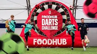 'I don't eat CHEESE!' 🧀​ | City stars take on the Foodhub Darts Challenge