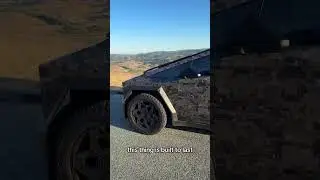 Cybertruck exploring nature and steel ball test
