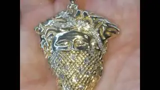14k gold and diamond Versace inspired Eva's custom made design