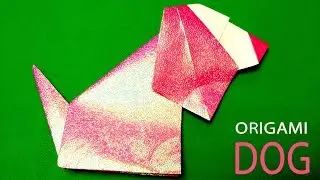 Как сделать оригами собаку? Милый бумажный щенок для детей