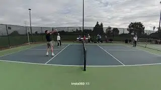 Playing pickleball at Southgate Park. Chris/Jimmy VS Nate/Elaine (111925)