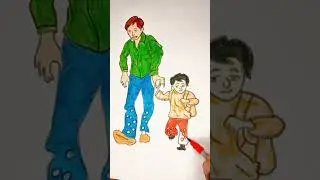 respect art painting | true love papa 💕 | #youtube #trending #art #respect #drawing #artist.078