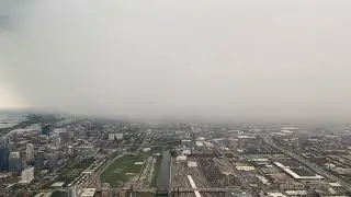 Chicago storm from top of Willis Tower (Sears Tower)