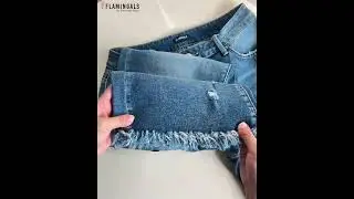 【Flamingals】Wash Raw Hem Ripped Mid Rise Crop Barrel Leg Jeans#jeans  #ootd