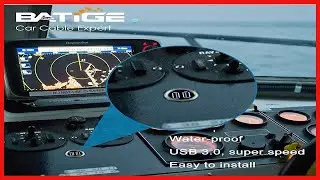 BATIGE 2 Ports Dual USB 3.0 Male to USB 3.0 Female AUX Flush Mount Car Mount Extension Cable