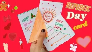 Easy & Beautiful White Paper Republic Day Card Making |Handmade Republic Day Card|Diy Greeting card