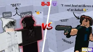 2 PROS V 6 FRIENDS ON ROBLOX RIVALS 🔥💀#muichirotokito 