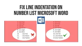 Исправление отступа строки нумерованного списка в Microsoft Word