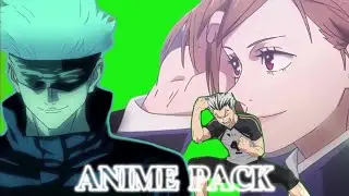 Anime Green Screen pack for editing 4k twixtor clips