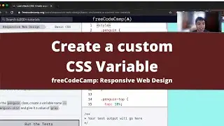 Create a custom CSS Variable (Basic CSS) freeCodeCamp tutorial