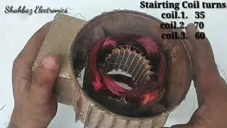 How to rewinding 0.5HP/0.37kw, 24 Slots, Monoblock Water Motor winding Urdu & hindi