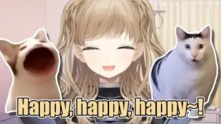 Sister Claire Laughing at Her Cat Meme Impressions (ENG SUBS) — NIJISANJI JP CLIP