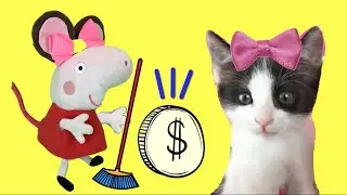 Peppa pig en español / Cuento infantil con Pepa la Cerdita y mis gatitos bebés Luna y Estrella
