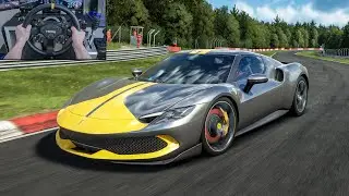 Ferrari 296 GTB at Nordschleife - Assetto Corsa EVO | Moza R16