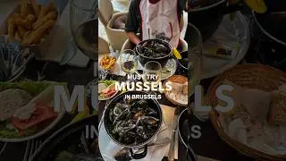 where to find the best MUSSELS in BRUSSELS 🇧🇪 #shorts #best #eats