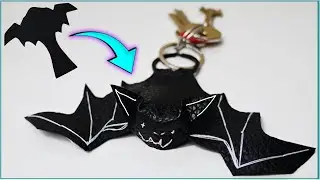 DIY Leather Bat Keychain (Free Template!)
