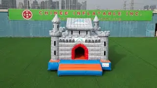 Commercial Gray Inflatable Castle Bounce House from Chinee Inflatables T2-8121