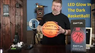 OMOTIYA LED Light Up Basketball Glowing Basketball Official Size