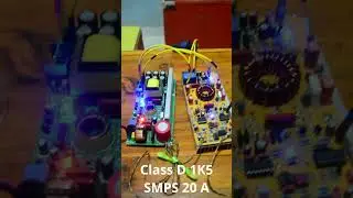 coba power Class D1K5 dan SMPS 20 ampere