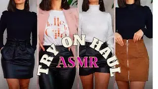 ASMR- SheIn and Zalando Fall-Winter Try on Haul  | Fabric sounds, Close-up whispering