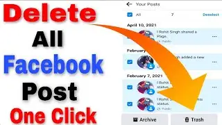 How To Delete all Facebook Posts In One Click || Facebook Post Kaise Delete Kare