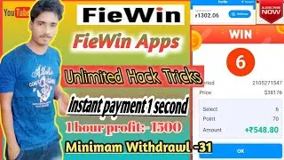 Fiewin apps unlimited Tricks hack Tricks!! full process video!!100% profit video today