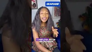 The difference between a 'graduand' and 'graduate'#youtubeeducation #englishlearningclass