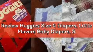 Review Huggies Size 4 Diapers, Little Movers Baby Diapers, Size 4 (22-37 lbs), 120 Count, Packaging