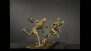 Dash to the Finish Line - Bronze Sculpture