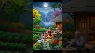 A nostalgic portrait of rural childhood 🌷A peaceful moonlit night in the countryside🌿 #childhood