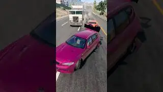 Real accident simulation on the highway | Crazy Car Crash Simulation #5 #beamngcarcrash