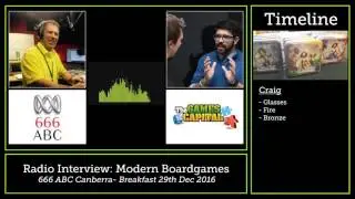 Radio Interview: Modern Boardgames - 666 ABC Canberra Breakfast 29th December 2016