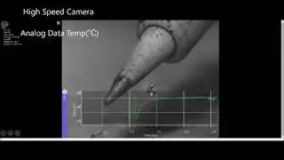 【ディテクトのハイスピードカメラ】ハイスピードカメラと温度の同期撮影
