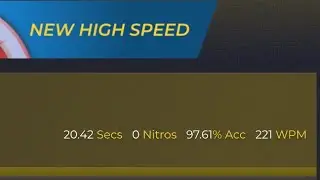 new best- 221 race on nitro type (with audio)