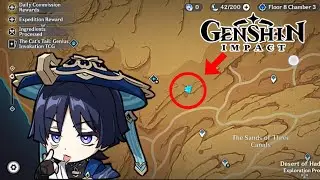 Hidden Chest at the West side of Sand of Three Canals | Genshin Impact update 6.0 version #genshin