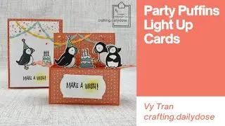Stampin Up Party Puffins | EZ Light Card