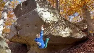 Wayne National Forest Bouldering: Evil Eye (V6)