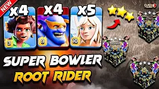 Best TH17 Attack Strategy SUPER BOWLER With ROOT RIDER COC | TH17 Root Rider & Super Bowler Attack