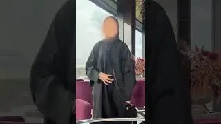Elegant Muslim Woman's Fashionable Black Abaya Style#modestfashion #abaya #muslimfashion
