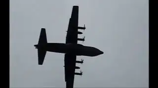 CC-130 H Hercules Cargo Plane ~ Slow & Low Over My House ~ April 7, 2016