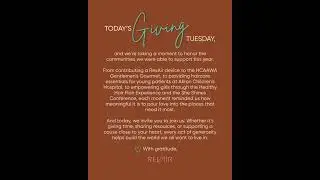 Giving Tuesday!