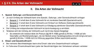 BGB AT &ndash;&nbsp;Folge 25 (Vollmacht: Form, Erl&ouml;schen; &sect;&sect; 170&ndash;173 BGB)