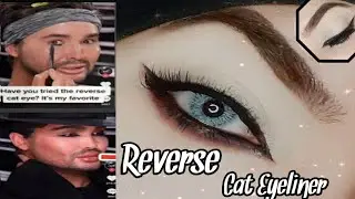 Viral Signature Reverse Cat Eyeliner Tutorial || 5 Min Makeup || by Jannat Mohammed Vlogs😍