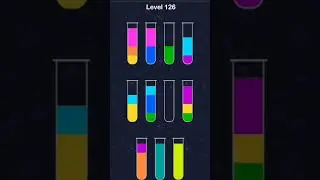 Water Sport Puzzle Game Hacks! WaterSort Level 126 Solution 2023 #RKGames #subscribe #shorts #fun
