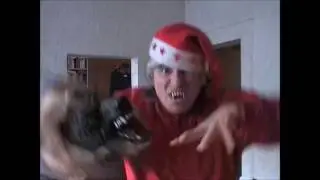 santa dracula sings with wolf