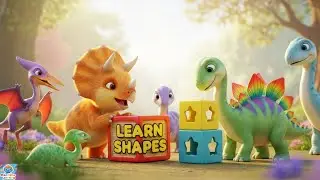 Learn Shapes with T-Rex Dinosaur| Educational Videos for Kids Ages 3-6