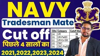 NAVY Tradesman Mate Previous Year Cut off 2025, NAVY Tradesman 2021,2022,2023,2024 Official cut off