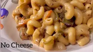 Creamy Chicken Pasta Without Cheese :: White Sauce Pasta Recipe