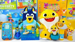 Bluey & Baby Shark Toys Collection Unboxing | Satisfying Unboxing | Blue & Yellow Toy ASMR